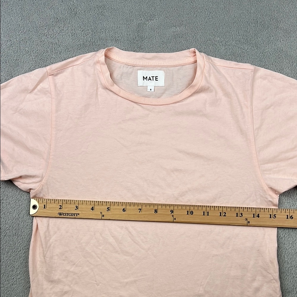 NWOT MATE the Label Shrunken Tee Pink Short Sleeve Tee - Picture 4 of 6